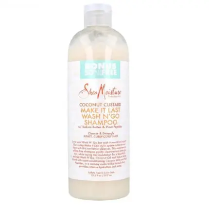 Shea Moisture Coconut Custard Make It Last Wash N’ Go Champú